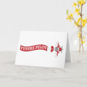 Future Pilot - Flugzeug mit Banner Karte (Gelbe Blume)