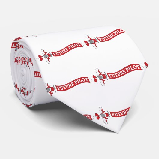 Future Pilot - Flugzeug mit Banner Krawatte (Gerollt)