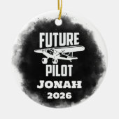 Future Pilot Graduation  Keramik Ornament (Vorne)