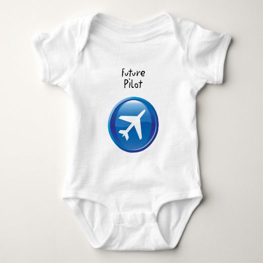 Future Pilot - Junge Baby Strampler (Vorderseite)