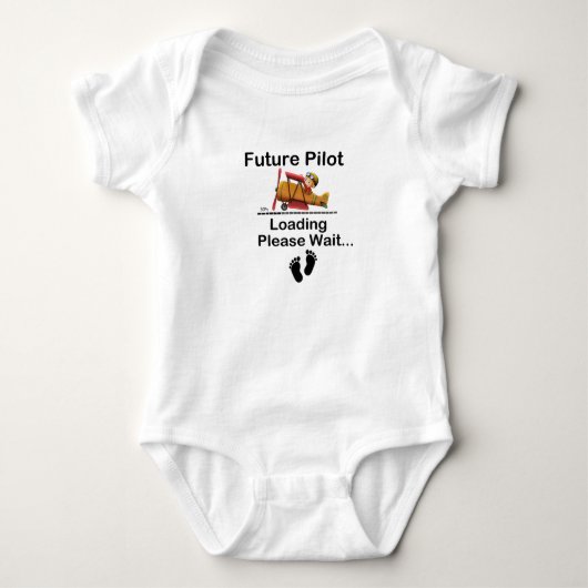 Future Pilot Loading Please wait...,Pilot Gift Baby Strampler (Vorderseite)