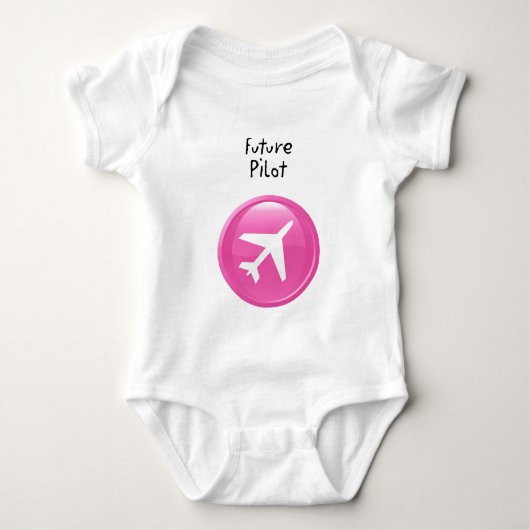 Future Pilot - Mädchen Baby Strampler (Vorderseite)