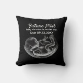 Future Pilot Pregnancy Announcement Funny Aviation Kissen (Vorderseite)