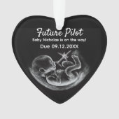 Future Pilot Pregnancy Announcement Funny Aviation Ornament (Vorderseite)