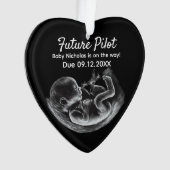 Future Pilot Pregnancy Announcement Funny Aviation Ornament (Vorderseite)