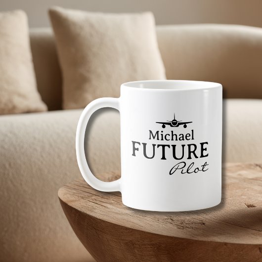 Future Pilot Student Pilot Aviator Simple Custom Kaffeetasse