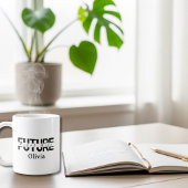 Future Pilot Wife Wedding Simple Script Romantic  Kaffeetasse