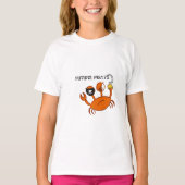 Future Pirate Niedlich Crab Personalisiert Geburts T-Shirt (Vorderseite)