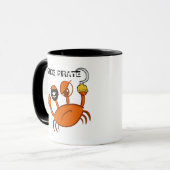 Future Pirate Niedlich Crab Personalisiert Geburts Tasse (Vorderseite Links)