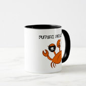 Future Pirate Niedlich Crab Personalisiert Geburts Tasse (VorderseiteRechts)