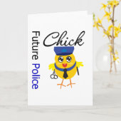 Future Police Chick Karte (Gelbe Blume)
