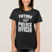Future Police Officer Blue Line T-Shirt (Vorderseite)