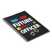 Future Police Officer Costume Policeman Kid Notizblock (Rechte Seite)