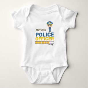 Future Police Officer Loading Trendy Personalisier Baby Strampler