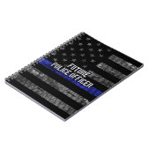 Future Police Officer Thin Blue Line störte Fl Notizblock (Linke Seite)