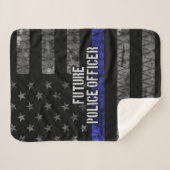 Future Police Officer Thin Blue Line störte Fl Sherpadecke (Vorderseite (Horizontal))