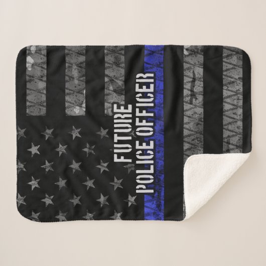 Future Police Officer Thin Blue Line störte Fl Sherpadecke (Vorderseite (Horizontal))