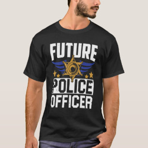 Future Police Officer Uniform Hat Puff T-Shirt