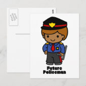 Future Policeman - Junge Postkarte (Vorne/Hinten)