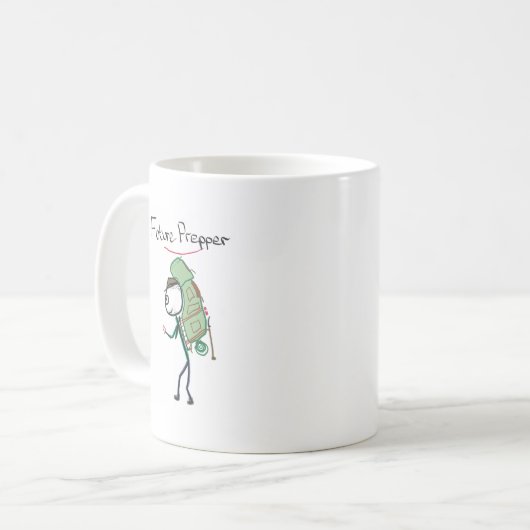 Future Prepper Kaffeetasse (Vorderseite Links)