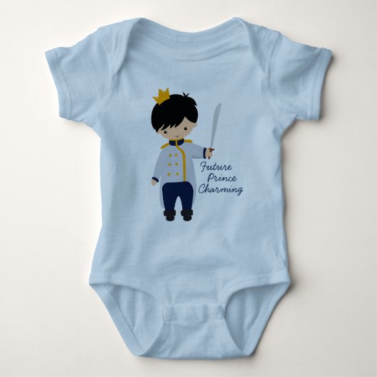 Future Prince Charming Baby Boy T-Shirt Baby Strampler (Vorderseite)
