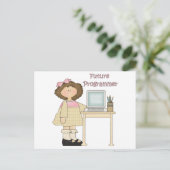 Future Programmer Girl Postkarte (Stehend Vorderseite)