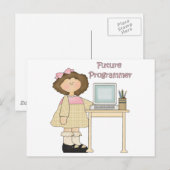 Future Programmer Girl Postkarte (Vorne/Hinten)
