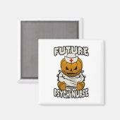 Future Psych Psychiatric Nurse Crazy Halloween Pum Magnet (Vorderseite/Rückseite)