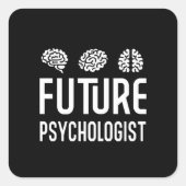 Future Psychologist Quadratischer Aufkleber (Vorderseite)