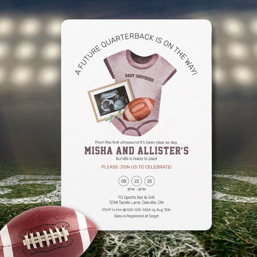 Future Quarterback Baby Shower Einladung