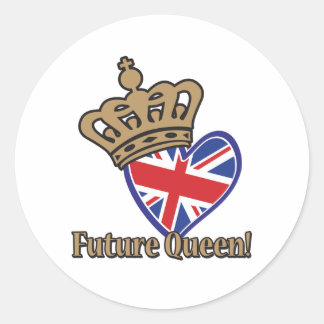 Future Queen Runder Aufkleber
