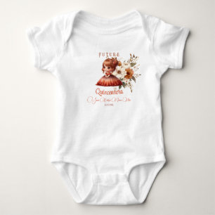 Future Quinceañera Baby Outfit - Champagne Boho Strampler