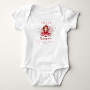 "Future Quinceañera" Rotes Kleid Baby Strampler