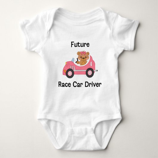 Future Race Car Driver (Mädchen) Baby Strampler (Vorderseite)
