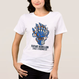 Future Rebellion Street Cybernetik Grafik T-Shirt Tri-Blend Shirt
