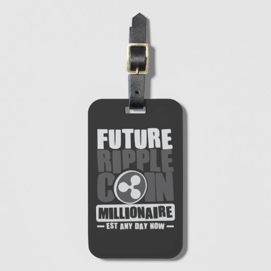 Future RIPPLE Coin Millionaire Gepäckanhänger (Vorderseite Vertikal)