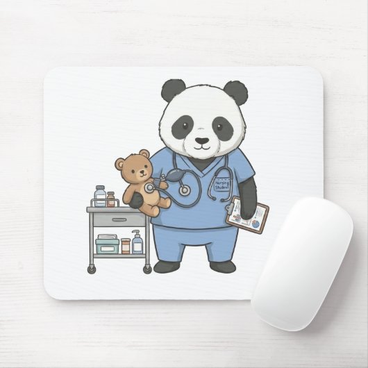 Future RN Panda: Adorable Medical Student  Mousepad (Mit Mouse)