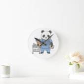 Future RN Panda: Adorable Medical Student  Runde Wanduhr (Zuhause)