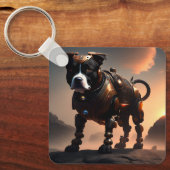 Future Robot Staffordshire Bull Terrier, Keyring Schlüsselanhänger (Vorderseite)
