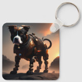 Future Robot Staffordshire Bull Terrier, Keyring Schlüsselanhänger (Rückseite)