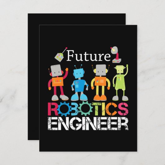 Future Robotics Engineer Roboter Lover Costume Gif Ankündigung (Vorne/Hinten)
