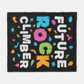 Future Rock Climber Fleecedecke (Vorderseite (Horizontal))