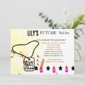 Future Rock Star Baby Shower Einladung (Stehend Vorderseite)