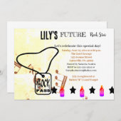 Future Rock Star Baby Shower Einladung (Vorne/Hinten)
