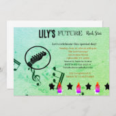 Future Rock Star Baby Shower Einladung (Vorne/Hinten)