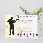 Future Rock Star Baby Shower Einladung (Stehend Vorderseite)