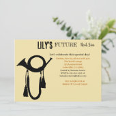 Future Rock Star Baby Shower Einladung (Stehend Vorderseite)