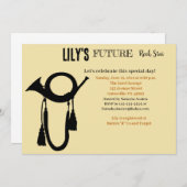 Future Rock Star Baby Shower Einladung (Vorne/Hinten)