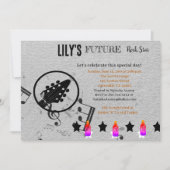 Future Rock Star Baby Shower Einladung (Vorderseite)