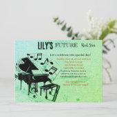 Future Rock Star Baby Shower Einladung (Stehend Vorderseite)